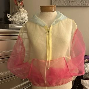 Fashion Nova Neon Sheer Pullover